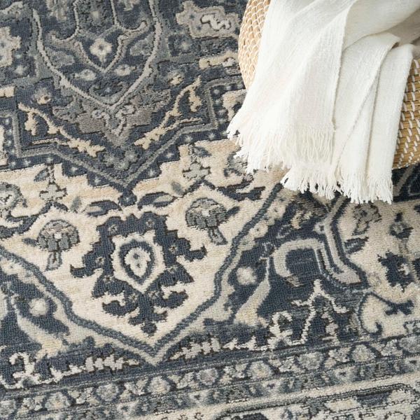 Nourison Quarry Navy Ivory Indoor Only Persian Rug QUA18