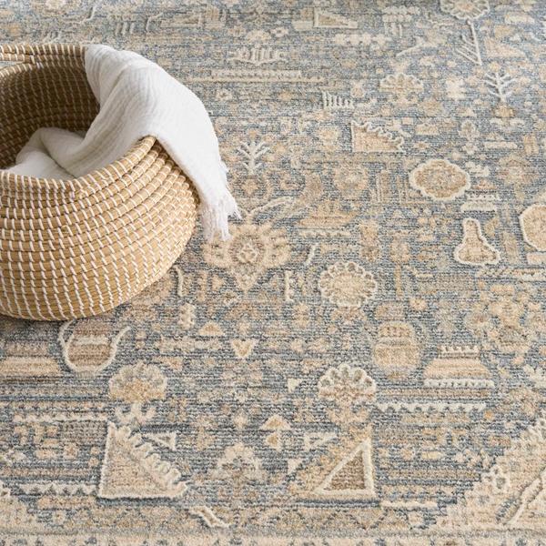 Nourison Retreat Ivory Blue Indoor Only Persian Rug RET03