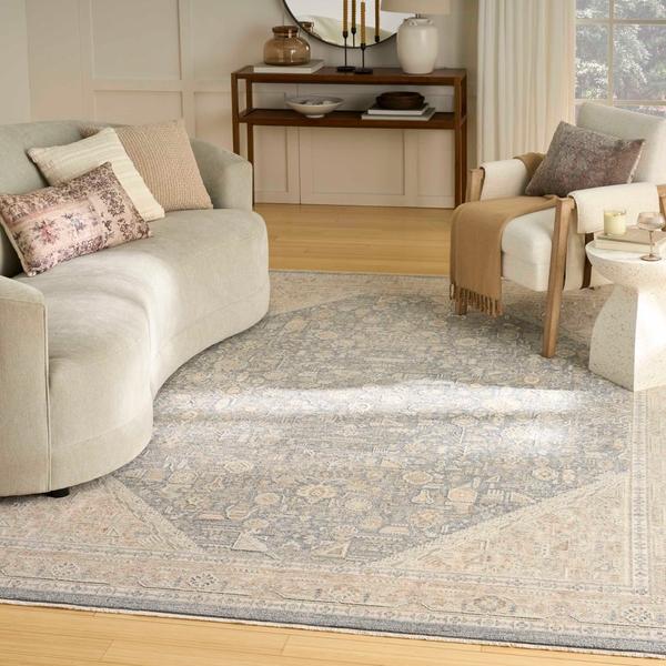 Nourison Retreat Ivory Blue Indoor Only Persian Rug RET03