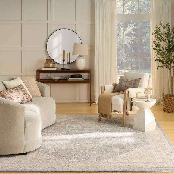 nourison Retreat Ivory Blue Indoor only Persian Rug RET03