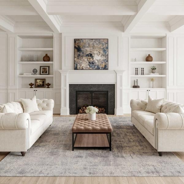 Nourison RUSTIC TEXTURES RUS01 IVORY/SILVER AREA RUG