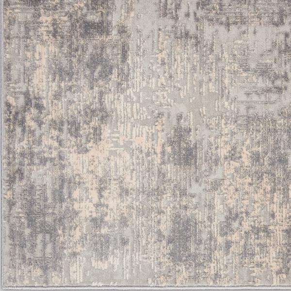 nourison RUSTIC TEXTURES RUS01 IVORY/SILVER AREA RUG