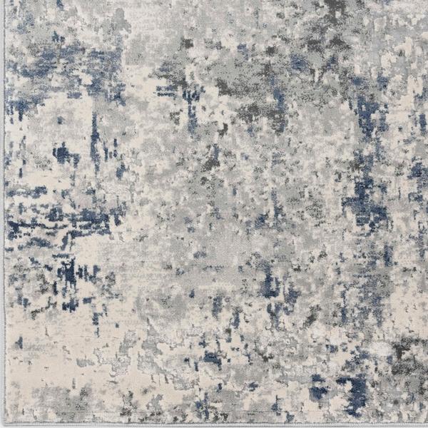 nourison RUSTIC TEXTURES RUS07 IVORY/GREY-BLUE AREA RUG
