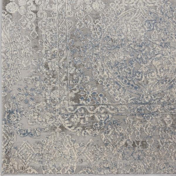 nourison RUSTIC TEXTURES RUS09 IVORY/LIGHT BLUE AREA RUG