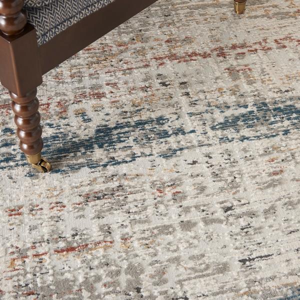 Nourison RUSTIC TEXTURES RUS14 LIGHT GREY MULTI AREA RUG
