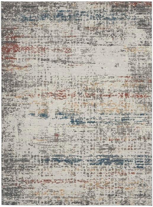 Nourison RUSTIC TEXTURES RUS14 LIGHT GREY MULTI AREA RUG
