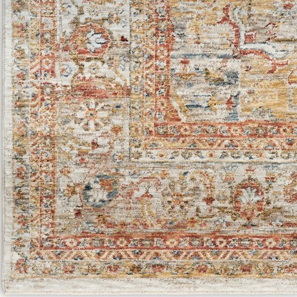 nourison Sahar Vintage Faded Persian Ivory/Rust Rug SHR06 Home
