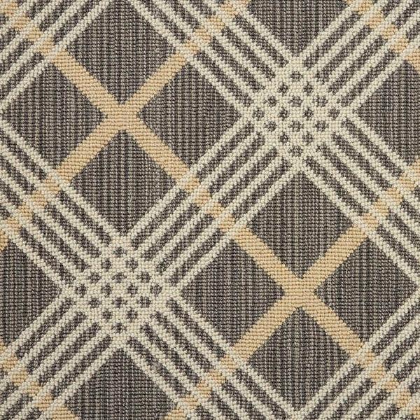 nourison SANDS POINT COASTAL PLAID CSTPL GULL/IVORY BROADLOOM BROADLOOM CARPET
