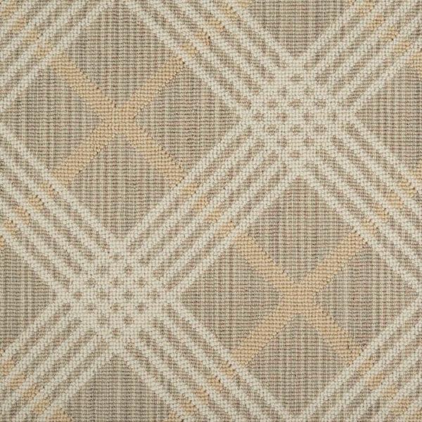 nourison SANDS POINT COASTAL PLAID CSTPL SHELL/IVORY BROADLOOM BROADLOOM CARPET