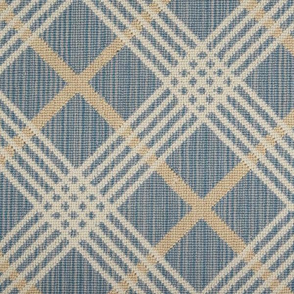 nourison SANDS POINT COASTAL PLAID CSTPL SURF/IVORY BROADLOOM BROADLOOM CARPET