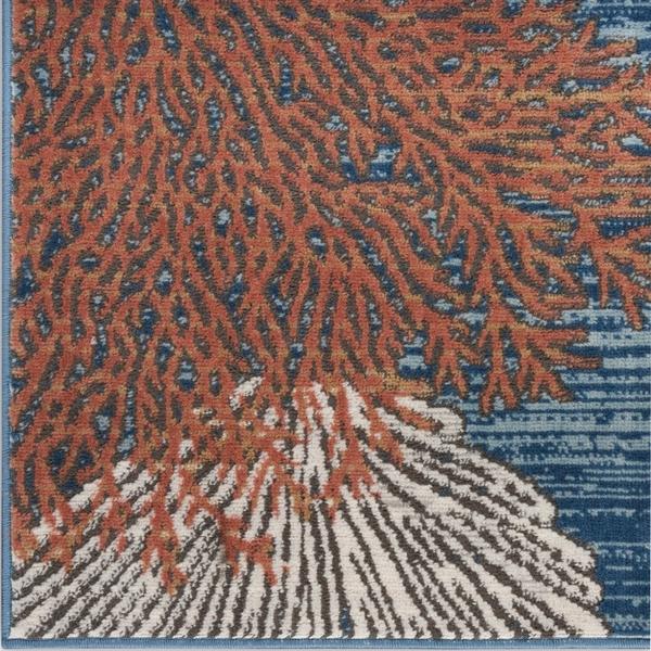 nourison Seaside Blue Multicolor Indoor only Nature Rug SDS04 Home