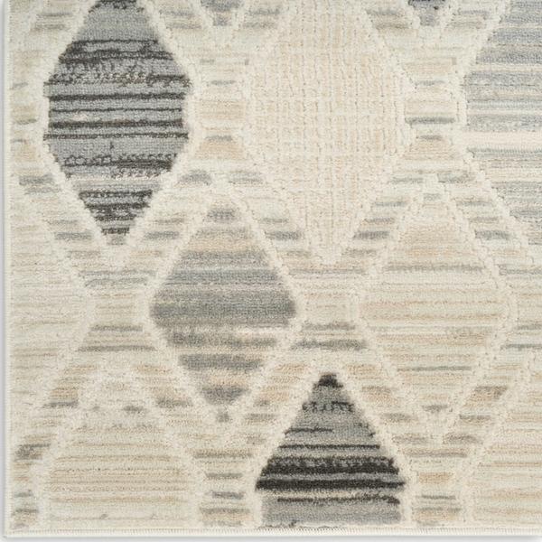 nourison Serenity Home Beige Grey Indoor only Geometric Rug SRH08