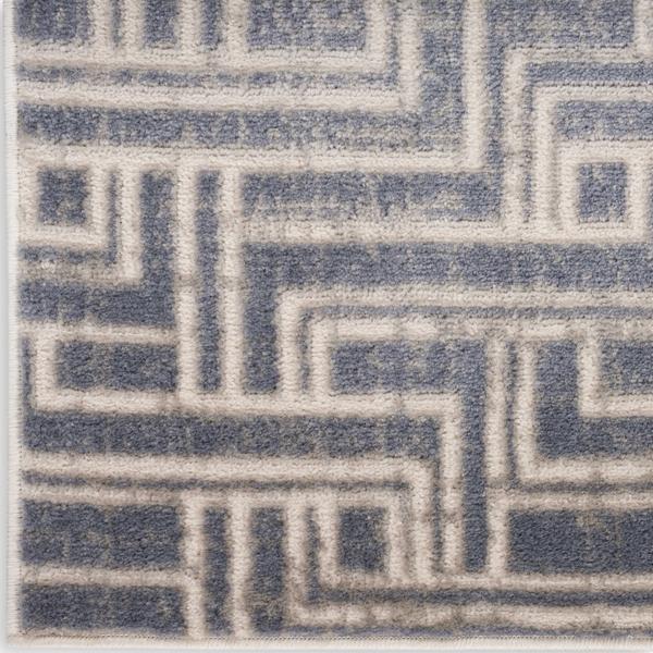 nourison Serenity Home Blue Ivory Indoor only Geometric Rug SRH04 Home
