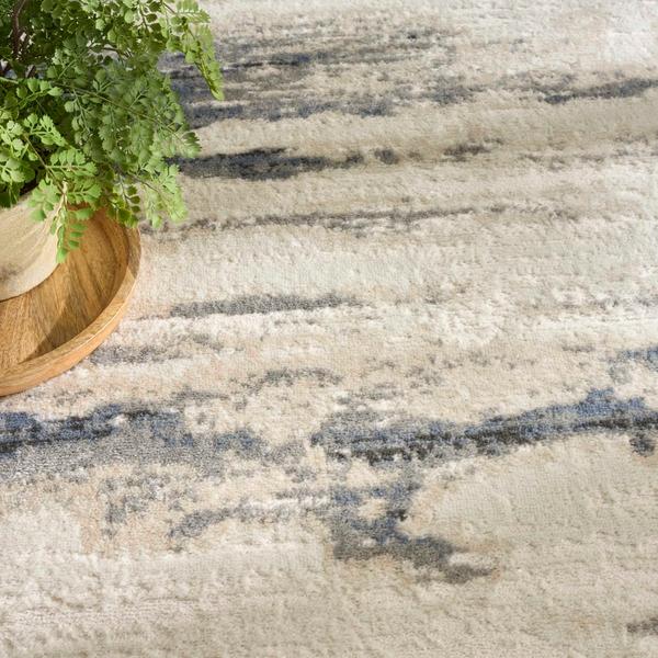 Nourison Serenity Home Blue Multicolor Indoor Only Abstract Rug SRH12