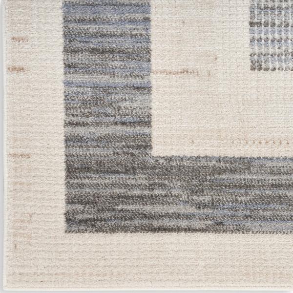 nourison Serenity Home Grey Ivory Indoor only Geometric Rug SRH07 Home