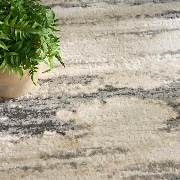 Nourison Serenity Home Grey Multicolor Indoor Only Abstract Rug SRH12