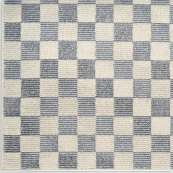 nourison Serenity Home Ivory Blue Indoor only Geometric Rug SRH10