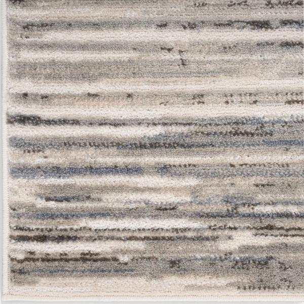 nourison Serenity Home Ivory Grey Blue Indoor only Abstract Rug SRH03 Home