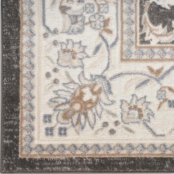 nourison Serenity Home Ivory Grey Blue Indoor only Persian Rug SRH02 Home