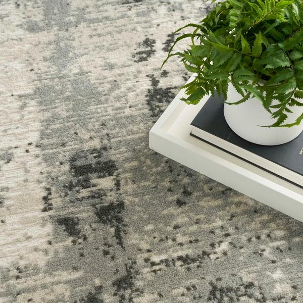 Nourison Serenity Home Ivory Grey Indoor Only Abstract Rug SRH06 Home