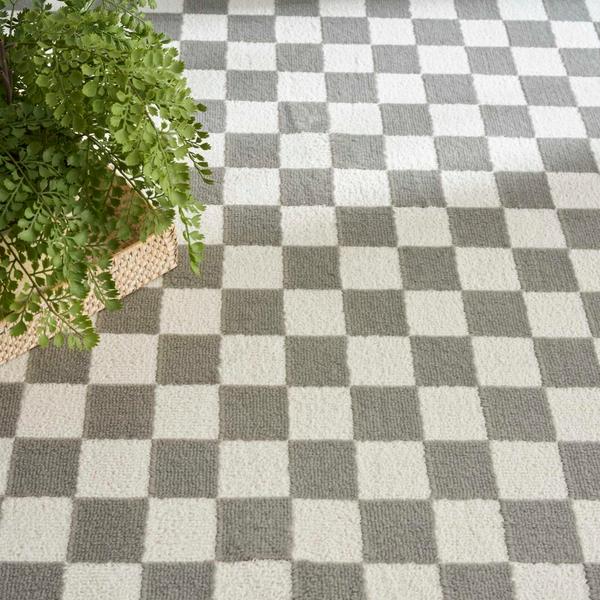 Nourison Serenity Home Ivory Grey Indoor Only Geometric Rug SRH09