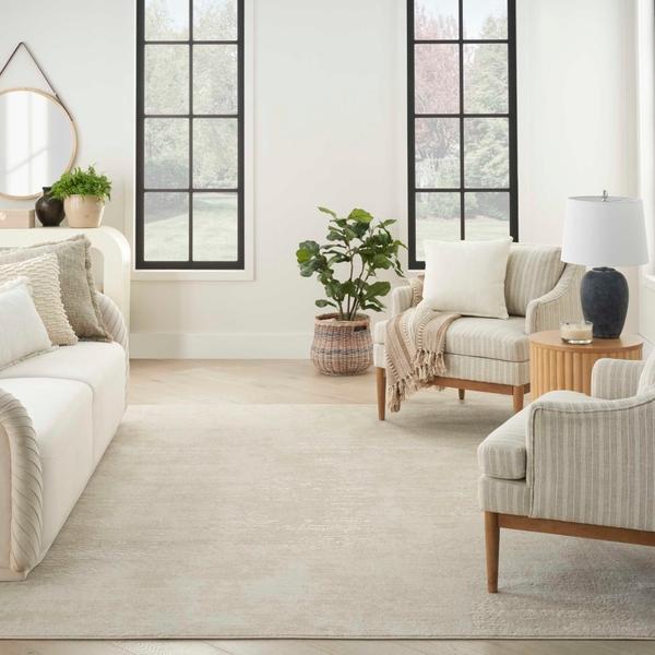 Nourison Serenity Home Ivory Indoor Only Abstract Rug SRH06