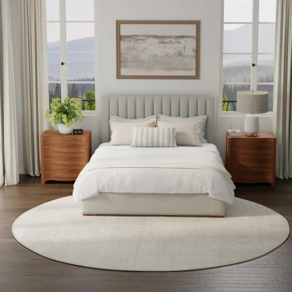 Nourison Serenity Home Ivory Indoor Only Abstract Rug SRH06