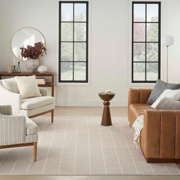 Nourison Serenity Home Ivory Indoor Only Geometric Rug SRH05