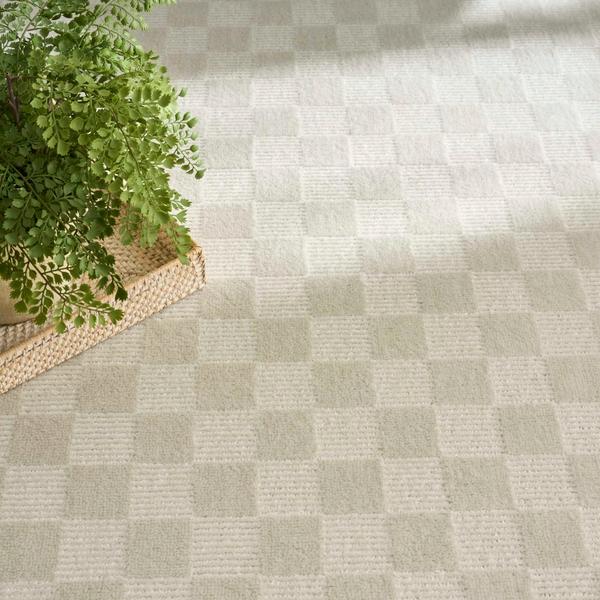 Nourison Serenity Home Ivory Indoor Only Geometric Rug SRH10