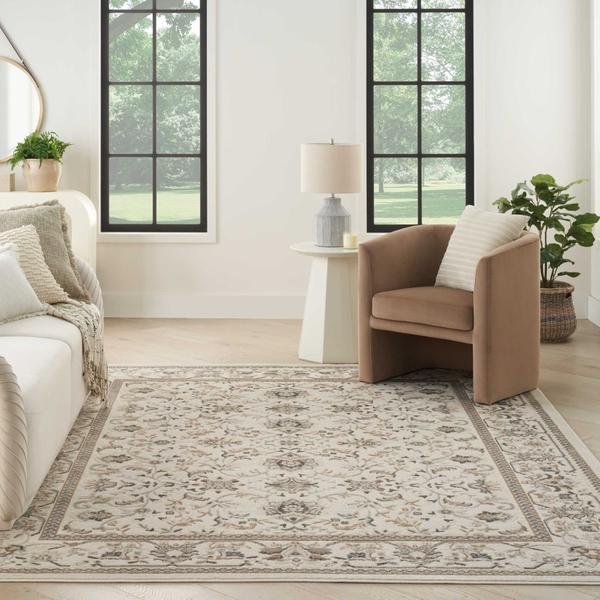Nourison Serenity Home Ivory Mocha Indoor Only Persian Rug SRH02