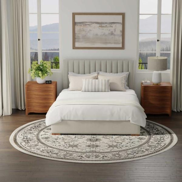 Nourison Serenity Home Ivory Mocha Indoor Only Persian Rug SRH02