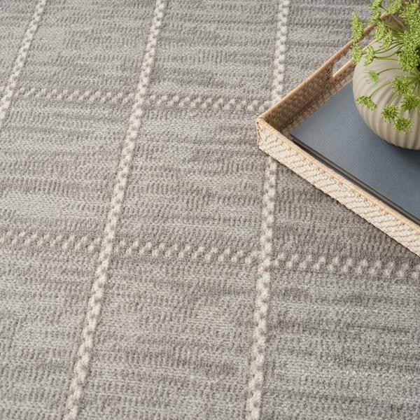 Nourison Serenity Home Light Grey Indoor Only Geometric Rug SRH05 Home