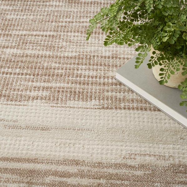 Nourison Serenity Home Mocha Ivory Indoor Only Geometric Rug SRH07 Home