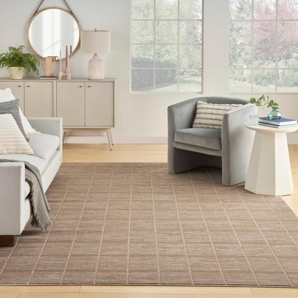 Nourison Serenity Home Mocha Ivory Indoor Only Geometric Rug SRH05 Home