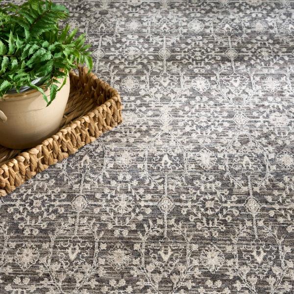 Nourison Shadows Charcoal Ivory Indoor Only Moroccan Rug SHW04