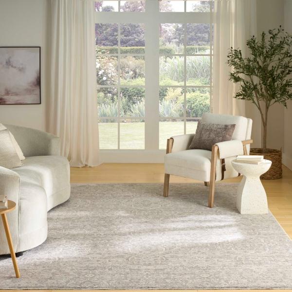 Nourison Shadows Grey Indoor Only Moroccan Rug SHW06