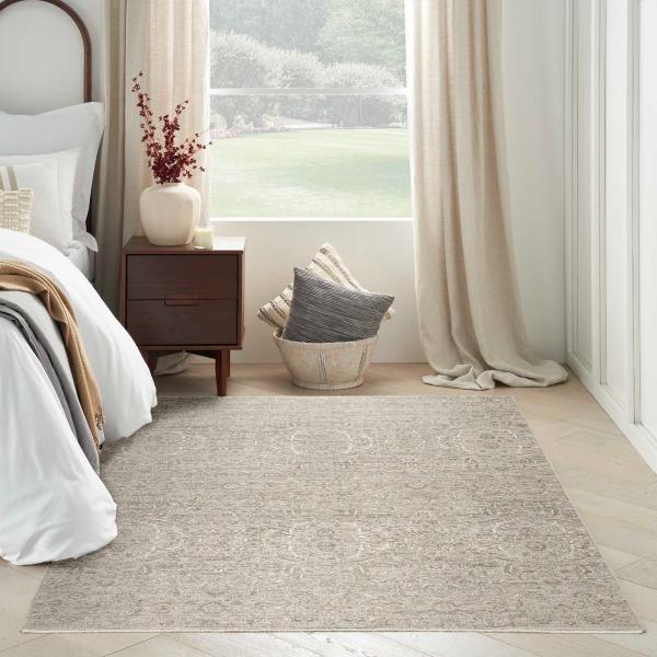 Nourison Shadows Grey Indoor Only Moroccan Rug SHW06