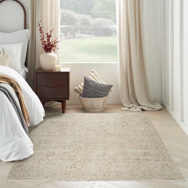 Nourison Shadows Ivory Grey Indoor Only Moroccan Rug SHW04