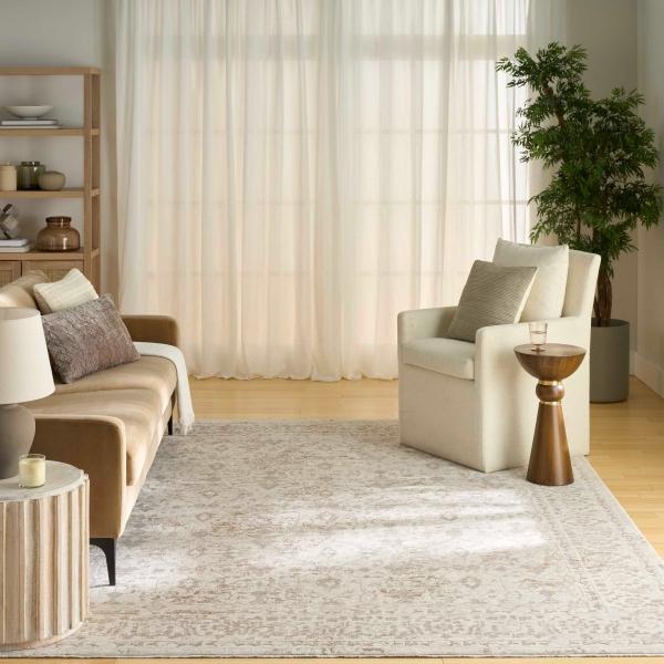 Nourison Shadows Ivory Grey Indoor Only Moroccan Rug SHW05