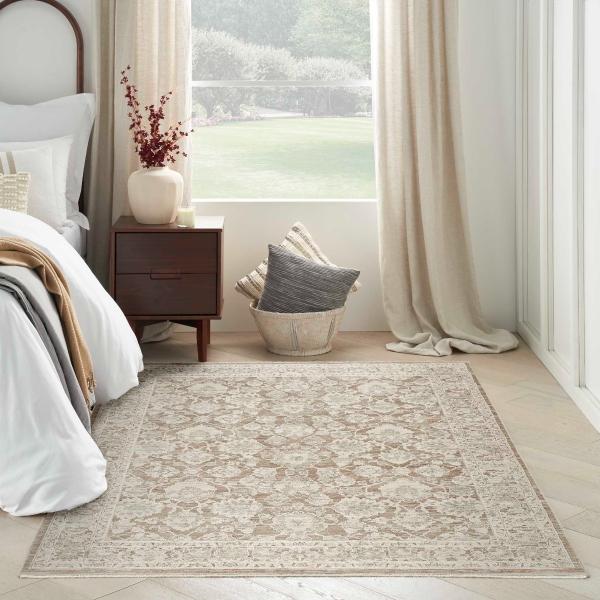 Nourison Shadows Ivory Mocha Indoor Only Persian Rug SHW03
