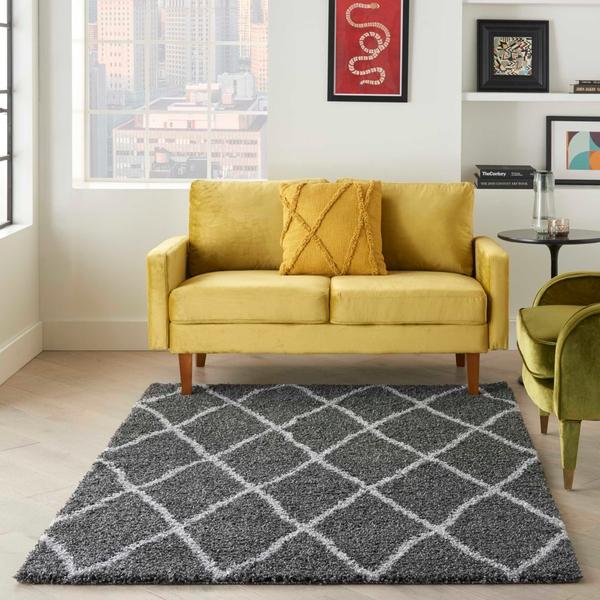 Nourison SHANGRI-LA SHI02 CHARCOAL/LIGHT GREY AREA RUG