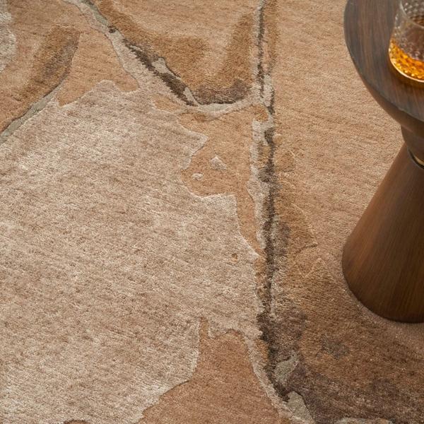 Nourison Silk Shadows Beige Silver Indoor Only Abstract Rug SHA24 Home