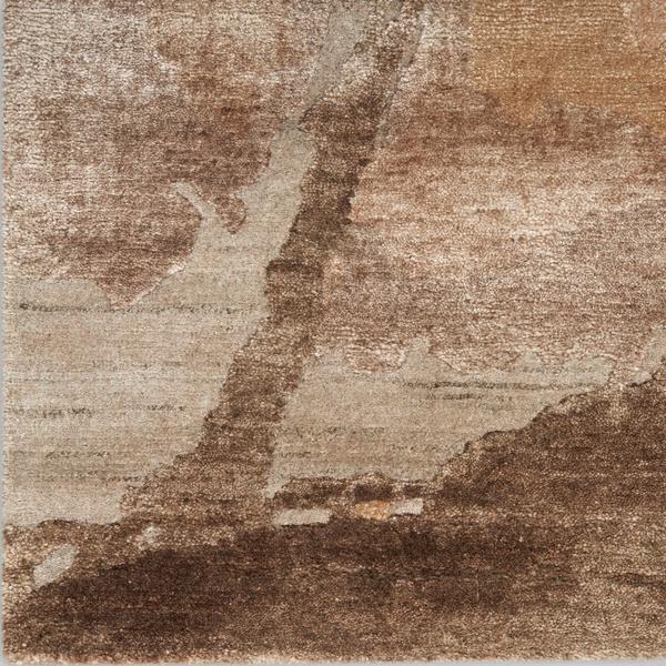 nourison Silk Shadows Beige Silver Indoor only Abstract Rug SHA24 Home