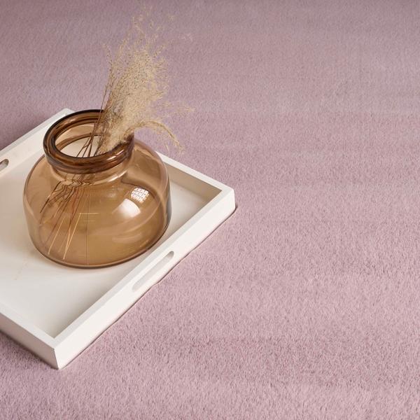 Nourison Soft Plush Rabbit Fur Lavender Indoor Only Solid Rug SFF01