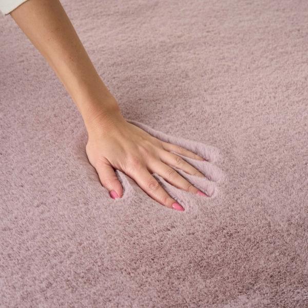Nourison Soft Plush Rabbit Fur Lavender Indoor Only Solid Rug SFF01