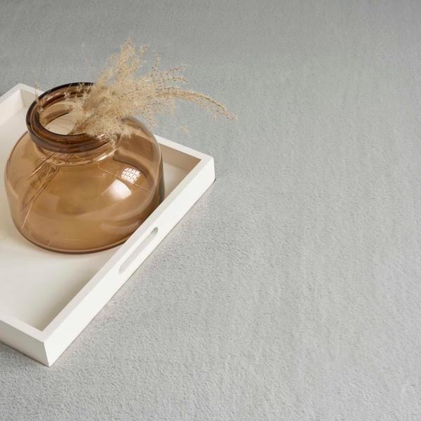 Nourison Soft Plush Rabbit Fur Silver Indoor Only Solid Rug SFF01