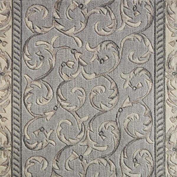 nourison SOMERSET REGENCY ST55 SILVER RUNNER BROADLOOM CARPET