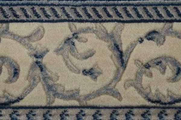 Nourison SOMERSET SCROLLWORK ST02 BLUE/MULTICOLOR BORDER BROADLOOM CARPET