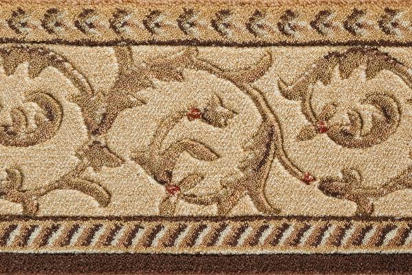 Nourison SOMERSET SCROLLWORK ST02 BROWN BORDER BROADLOOM CARPET