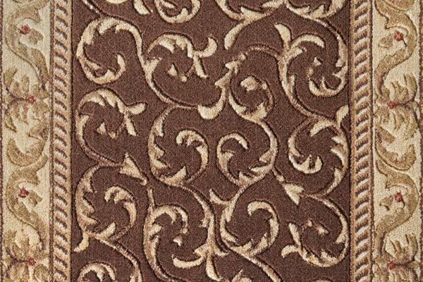 Nourison SOMERSET SCROLLWORK ST02 BROWN RUNNER BROADLOOM CARPET